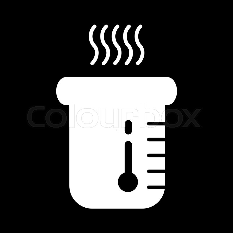 800x800 Boiling Water Icon Vector Glass With Stock Vector Colourbox