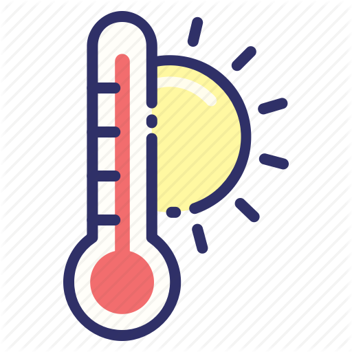 512x512 Hot, Summer, Sun, Thermometer, Weather Icon