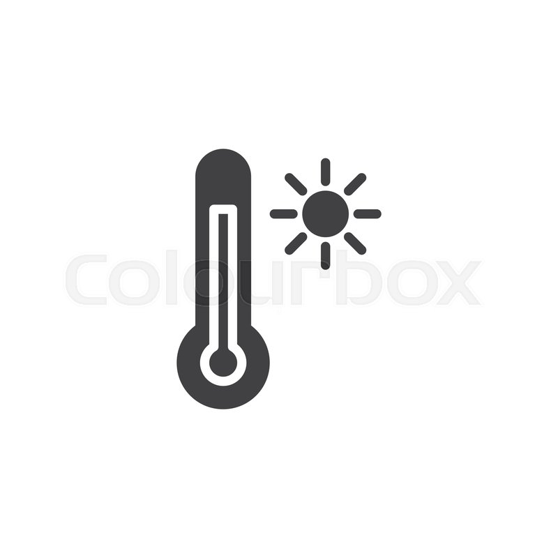 800x800 Hot Weather Temperature Vector Icon Stock Vector Colourbox