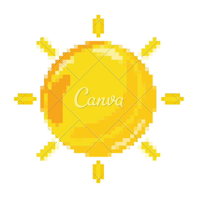 800x800 Pixelated Shine Sun Hot Weather