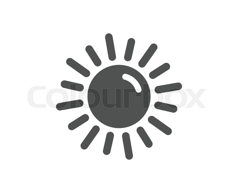 800x647 Sun Icon Hot Weather Sign Summer Stock Vector Colourbox