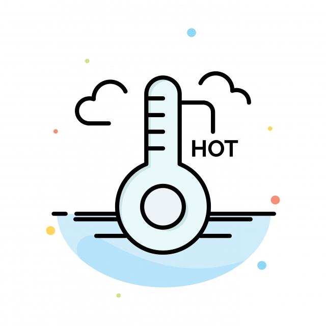640x640 Temperature Hot Weather Update Abstract Flat Color Icon Templ