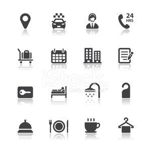 300x300 Hotel And Hotel Amenities Services Icons Stock Vectors