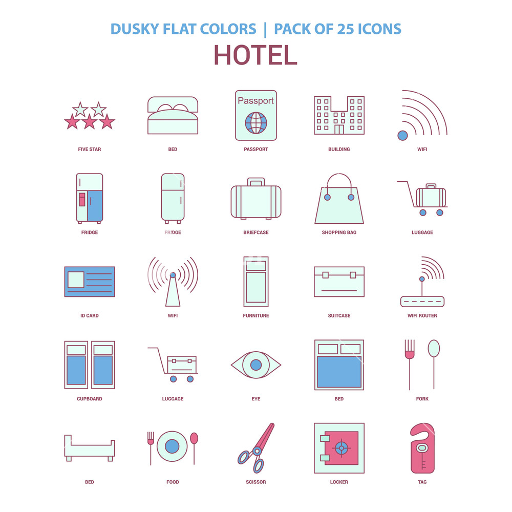 1000x1000 Hotel Icon Dusky Flat Color