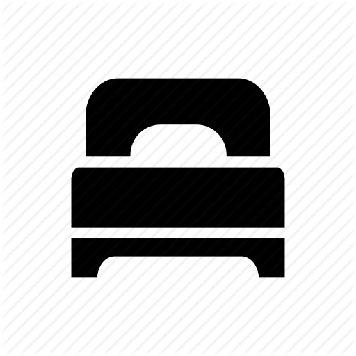 512x512 Bed, Bed Room, Furniture, Hostel, Hotel Bed, Single Bed Icon