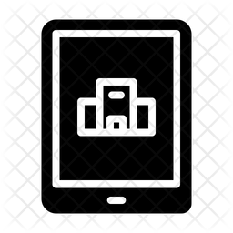 256x256 Online Hotel Booking Icon Of Glyph Style