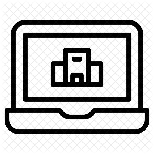 512x512 Online Hotel Booking Icon Of Line Style