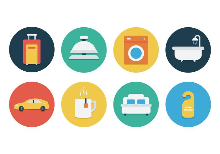 700x490 Free Flat Hotel Icon Set
