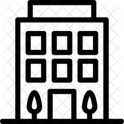 256x256 Hotel Icon Of Line Style