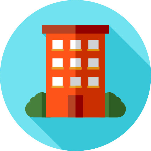 512x512 Hotel Icon Png Flat Vector, Clipart