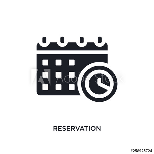 500x500 Black Reservation Isolated Vector Icon Simple Element
