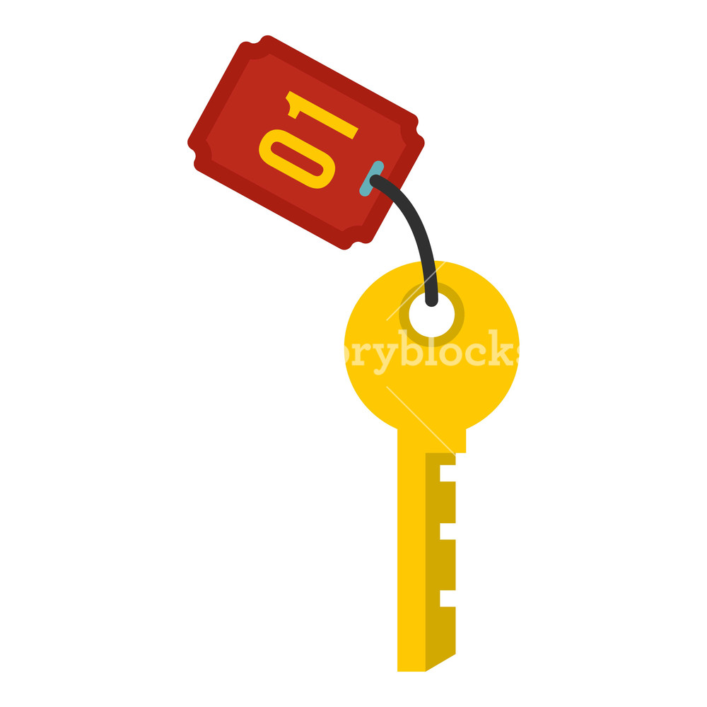 1000x1000 Hotel Room Key Icon Flat Illustration Of Key Vector Icon For Web