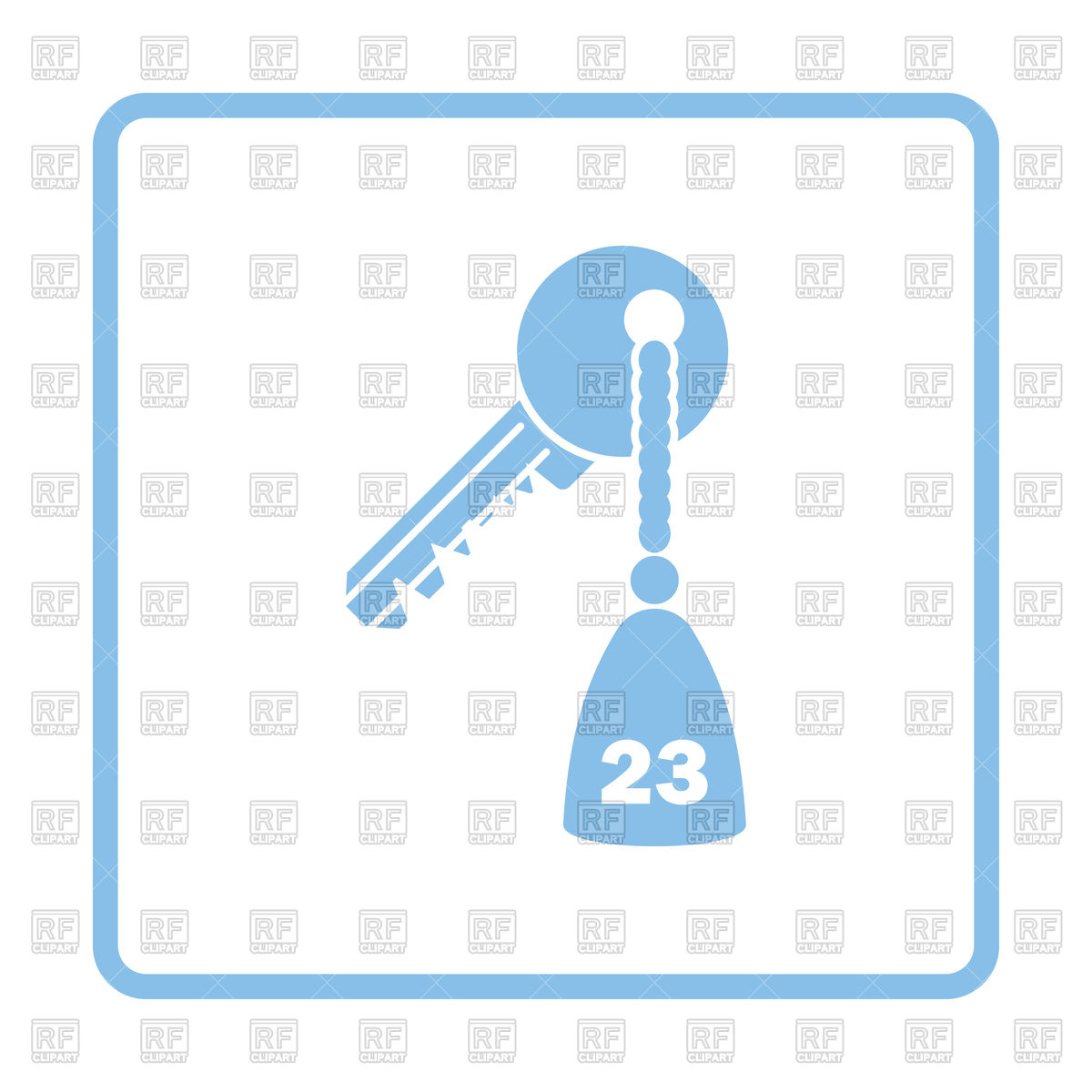1200x1200 Blue Frame Design Of Hotel Room Key Icon Vector Image Of Icons