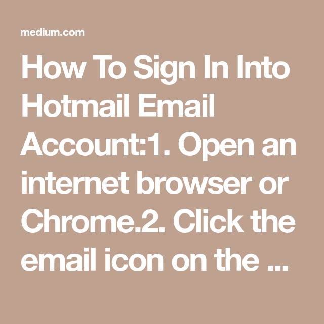 640x640 How To Sign In Into Hotmail Email Open An Internet