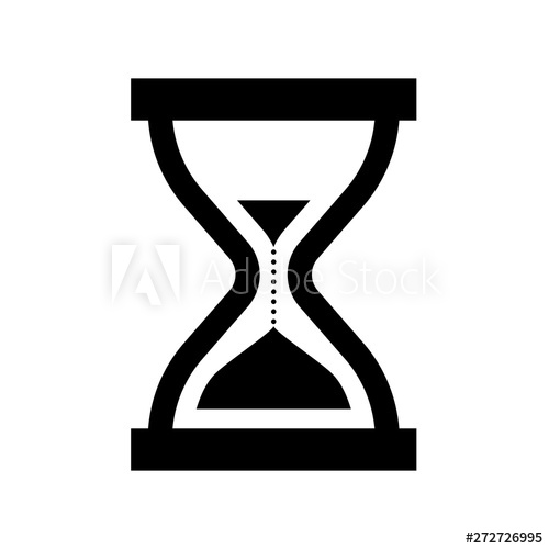 500x500 Timer Sand Hourglass Icon Flat Vector Illustration Design