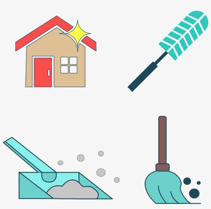 820x810 House Cleaning Icons Affinity Designer Vector Icon