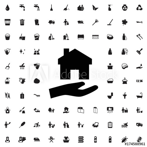 500x500 House Clean Icon Set Of Filled Cleaning Icons