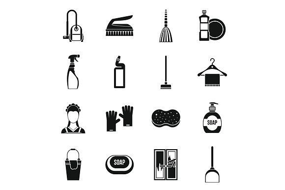 580x386 Best House Cleaning Icons Set