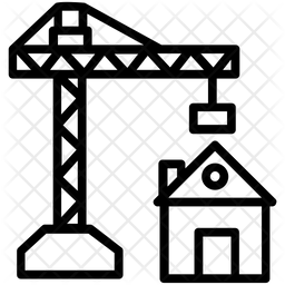 House Construction Icon Of Line Style 256x256 House Construction Icon Of Line Style