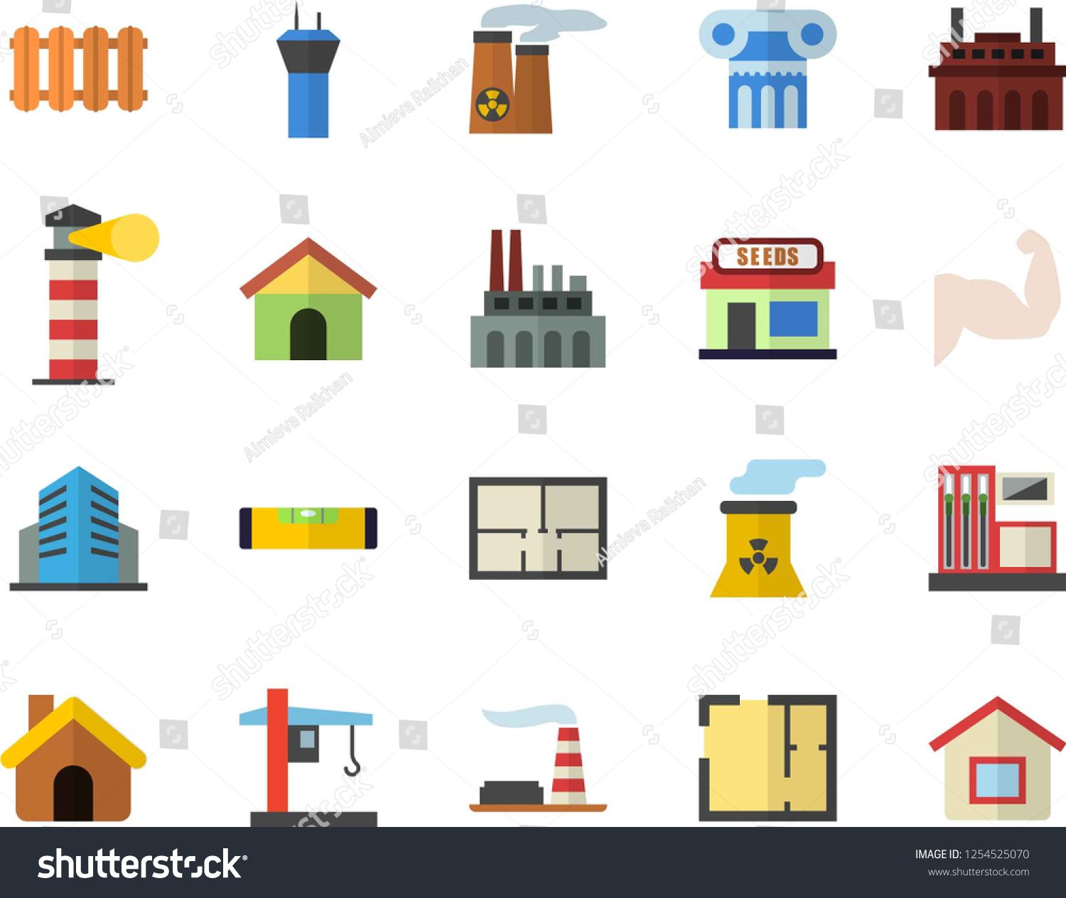 Color Flat Icon Set House Flat Vector, Layout, Level Meter 1500x1264 Color Flat Icon Set House Flat Vector, Layout, Level Meter