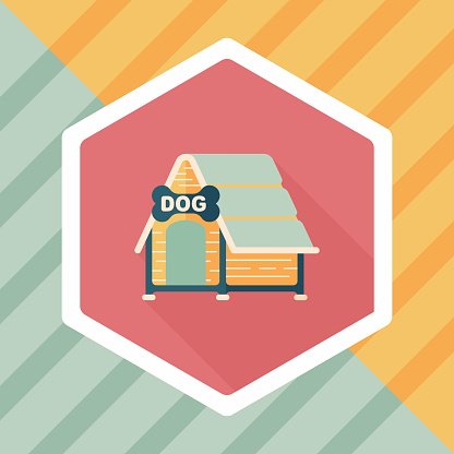Pet Dog House Flat Icon With Long Premium Clipart 416x416 Pet Dog House Flat Icon With Long Premium Clipart