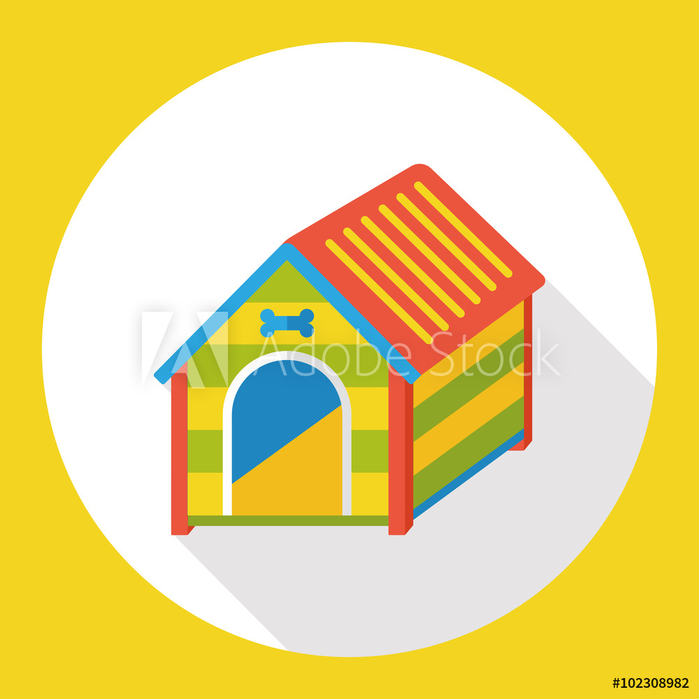 Photo Art Print Dog House Flat Icon Europosters 1000x1000 Photo Art Print Dog House Flat Icon Europosters