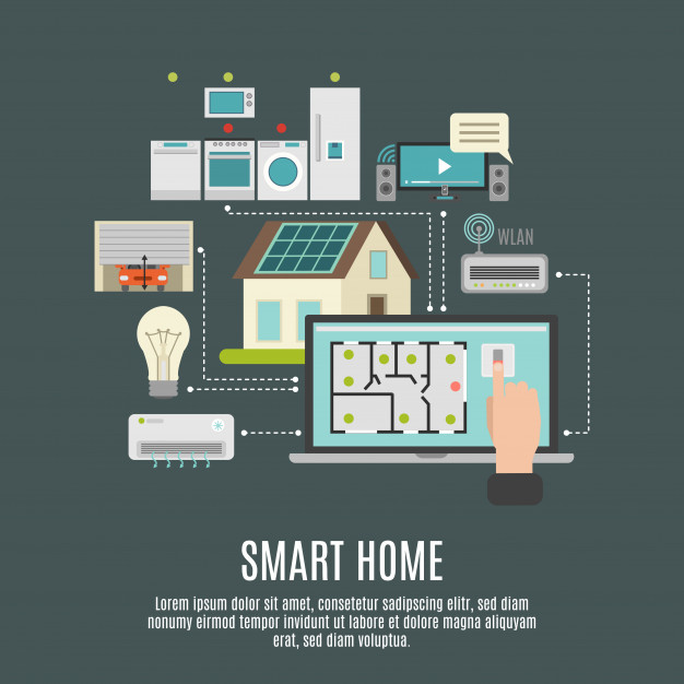Smart House Iot Flat Icon Poster Vector Free Download 626x626 Smart House Iot Flat Icon Poster Vector Free Download