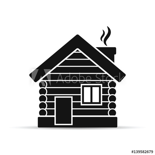 Wooden House Flat Icon Timbered And Wood Home Illustration Rural 500x500 Wooden House Flat Icon Timbered And Wood Home Illustration Rural