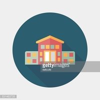 Building House Flat Icon With Long Stock Vectors 200x200 Building House Flat Icon With Long Stock Vectors