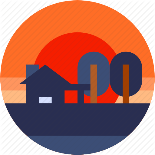 Circle, Flat Icon, House, Landscape, Village Icon 512x512 Circle, Flat Icon, House, Landscape, Village Icon