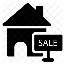 Home For Sale Icon Of Glyph Style 256x256 Home For Sale Icon Of Glyph Style