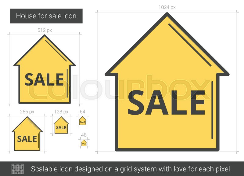 House For Sale Vector Line Icon Stock Vector Colourbox 800x576 House For Sale Vector Line Icon Stock Vector Colourbox
