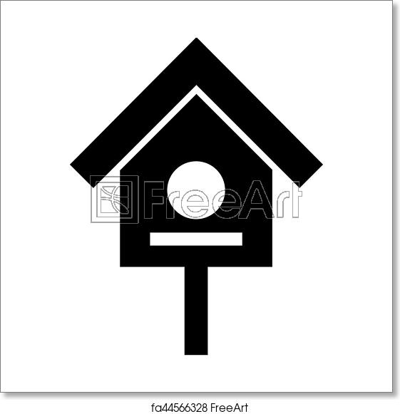 561x581 Free Art Print Of Bird House Icon, Simple Style Bird House Icon