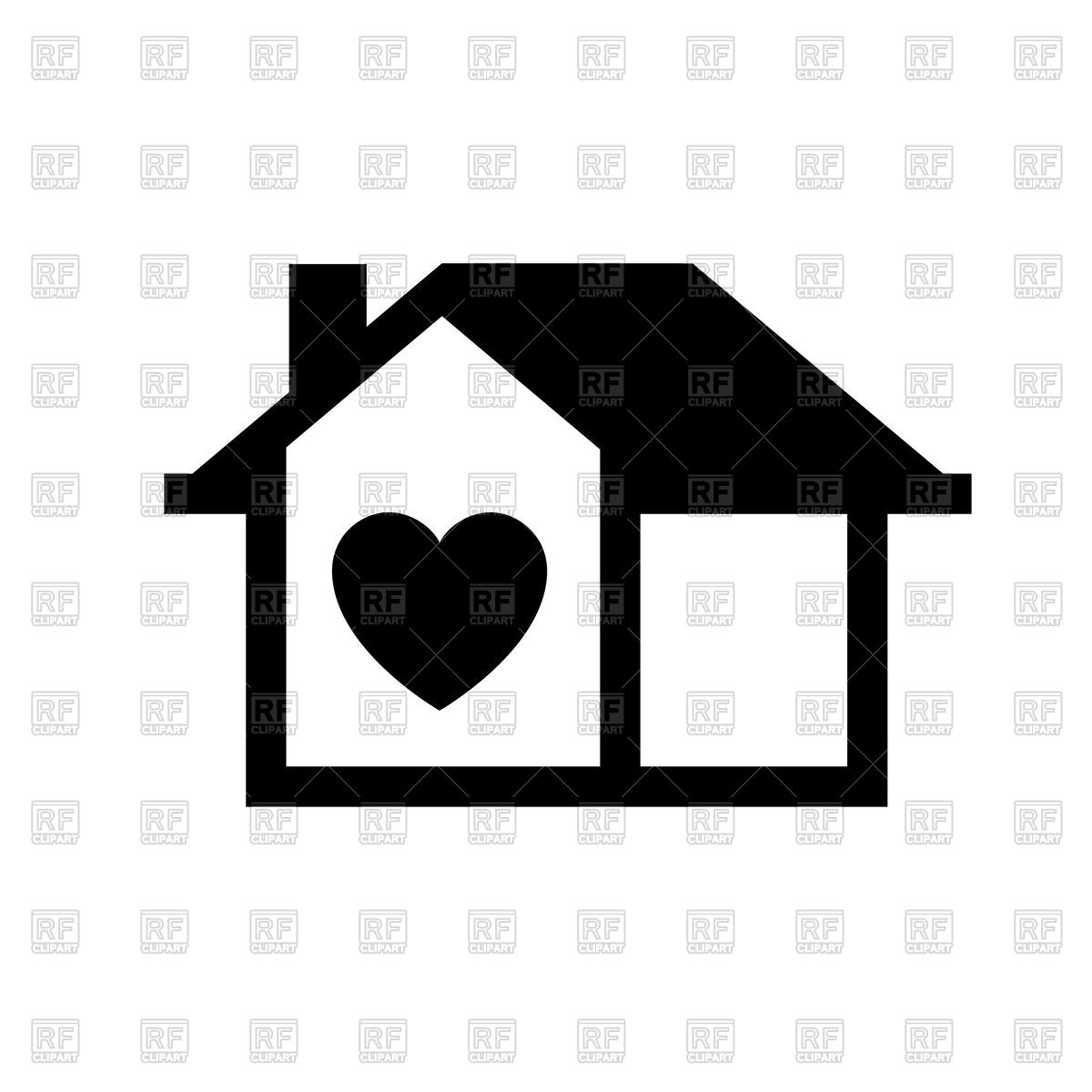 1200x1200 Love House Icon Vector Image Of Signs, Symbols, Maps