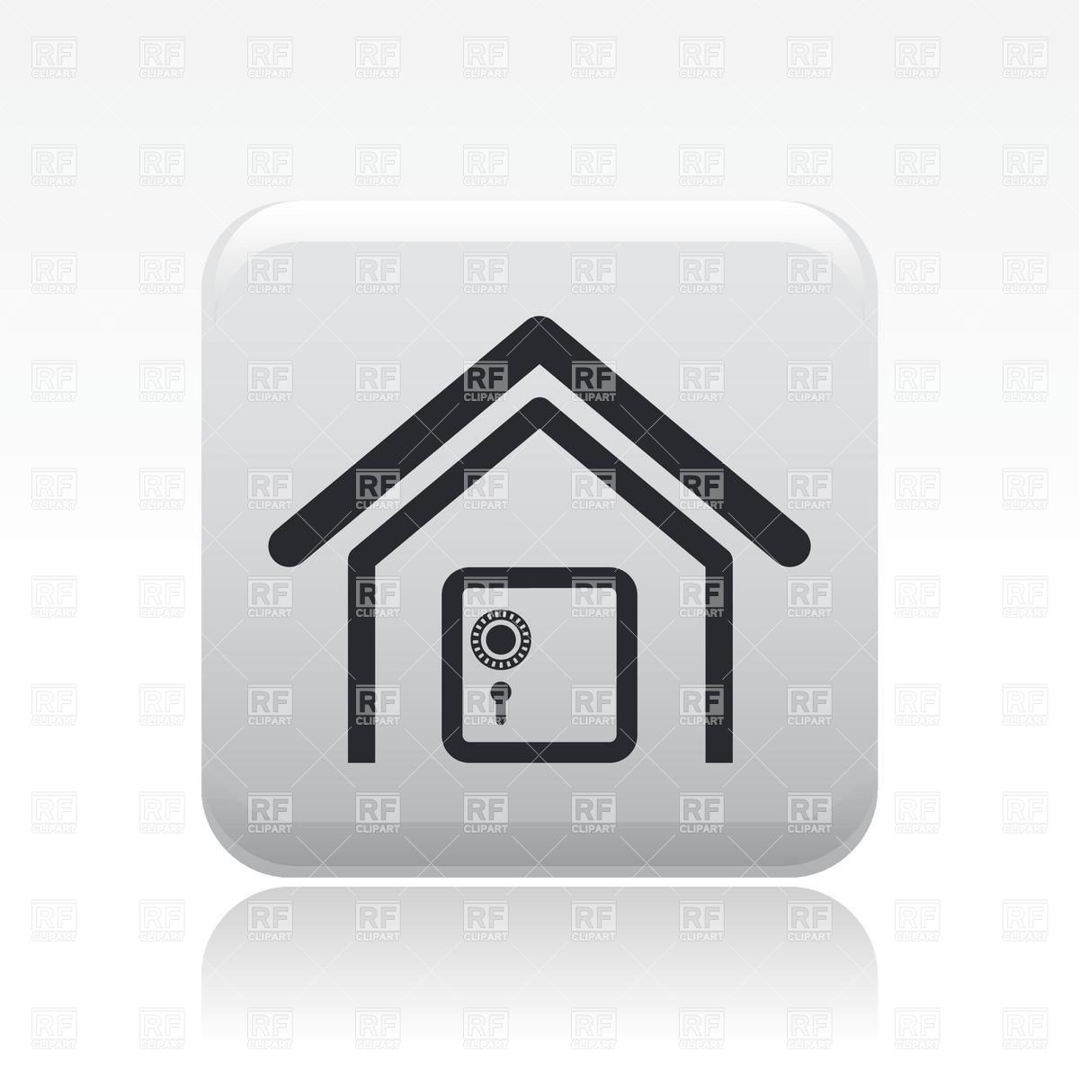 Strongbox In A House Icon Vector Image Of Business, Finance 1200x1200 Strongbox In A House Icon Vector Image Of Business, Finance