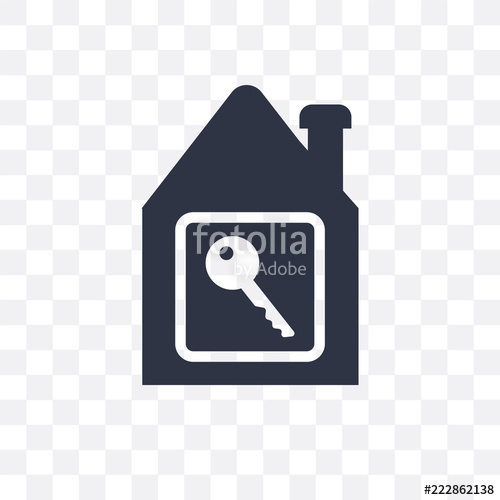 500x500 House Key Icon Isolated On Transparent Background Simple