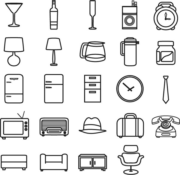 Household Icon Graphics Collection My Free Photoshop World 600x586 Household Icon Graphics Collection My Free Photoshop World