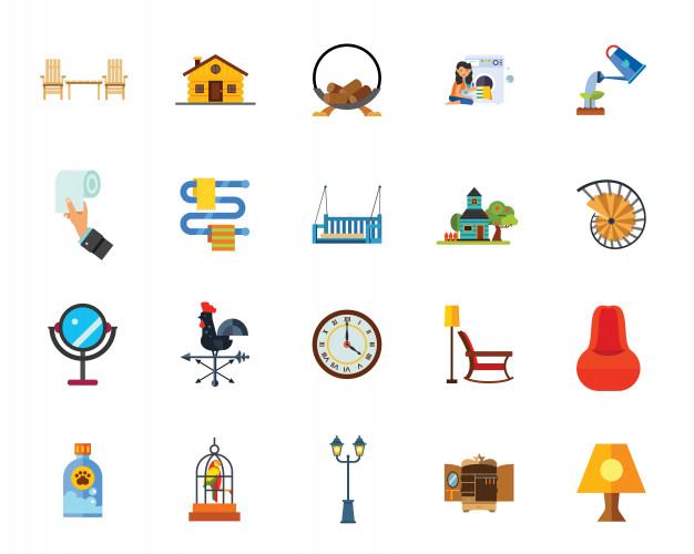 Household Icon Set Vector Free Download 626x500 Household Icon Set Vector Free Download