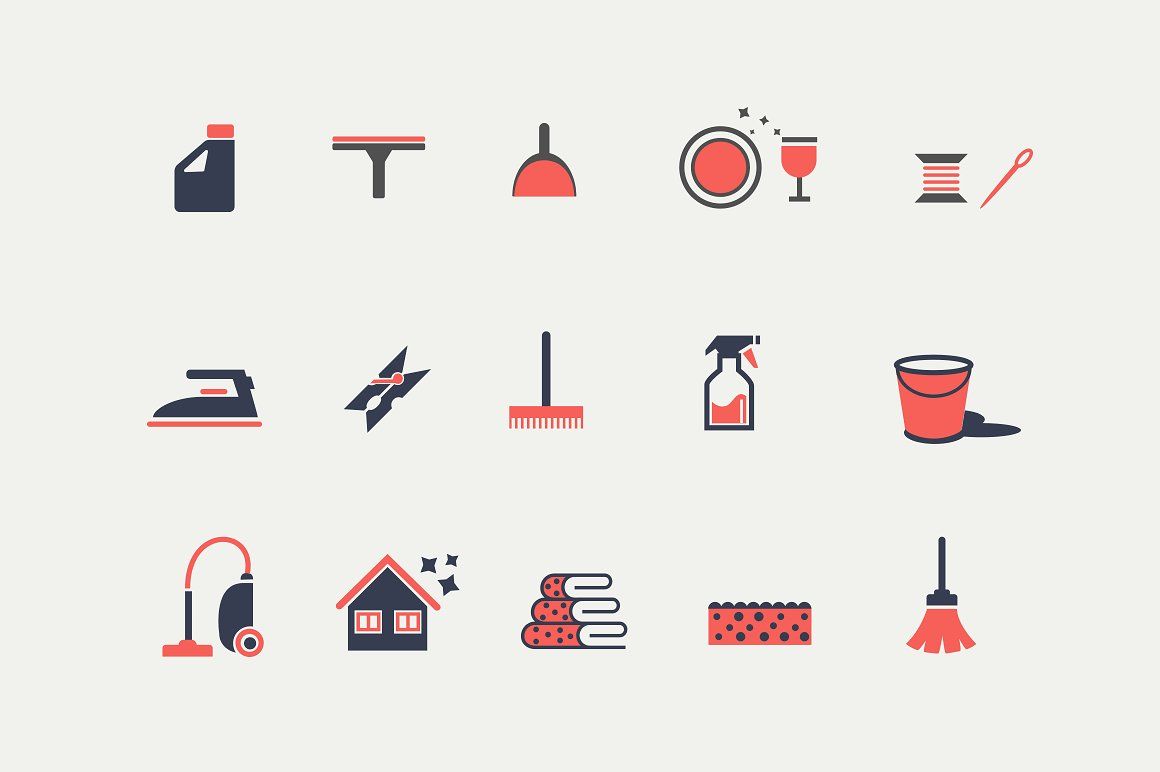 1160x772 Housekeeping And Cleaning Icons