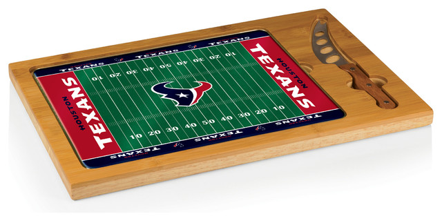 640x320 Houston Texans Icon Cutting Board And Tray And Knife Set, Football