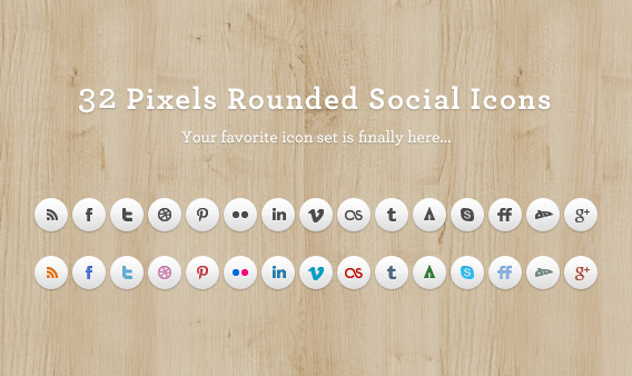 568x338 Rounded Social Media Icons Set Elemisfreebies
