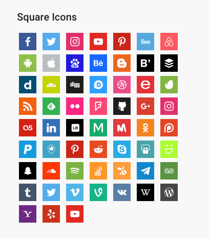 408x464 Social Icons Widget