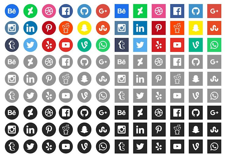 740x518 Fantastic Free Social Media Icon Sets For Your Website