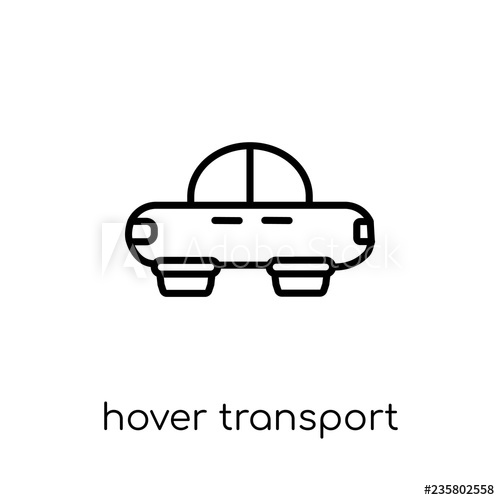 500x500 Hover Transport Icon Trendy Modern Flat Linear Vector Hover Tra