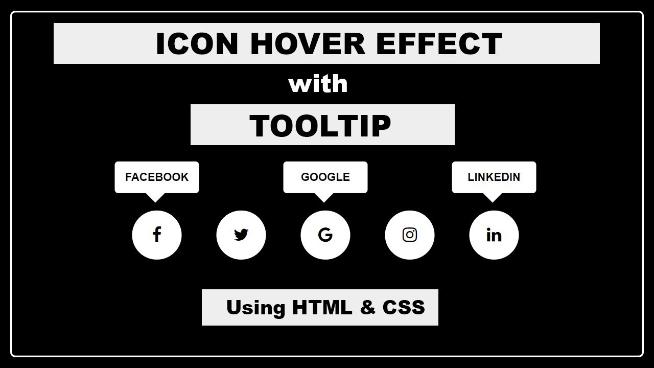 1280x720 Icon Hover Effect With Tooltip Using Html And Css