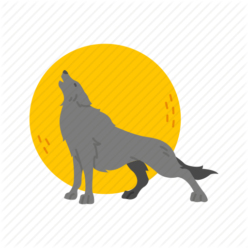 512x512 Full Moon, Halloween, Howling, Werewolf, Wolf Icon