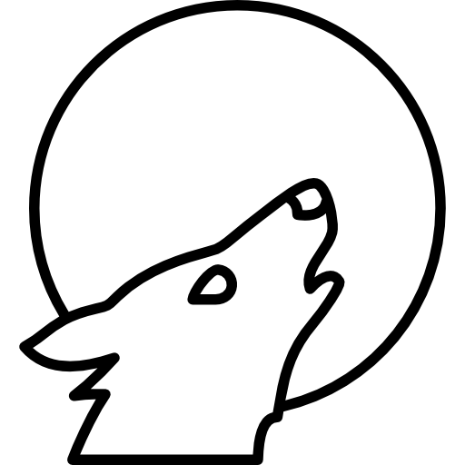 512x512 Howling Wolf Icons Free Download