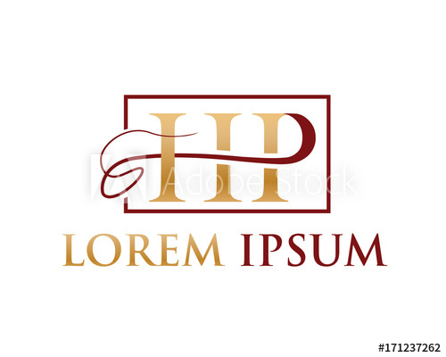 500x400 Letters Hp Logo, Icon Design, Isolated On White Background