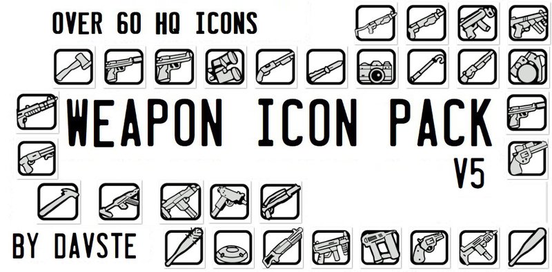 800x395 Gta San Andreas Hq Weapon Icon Pack Mod