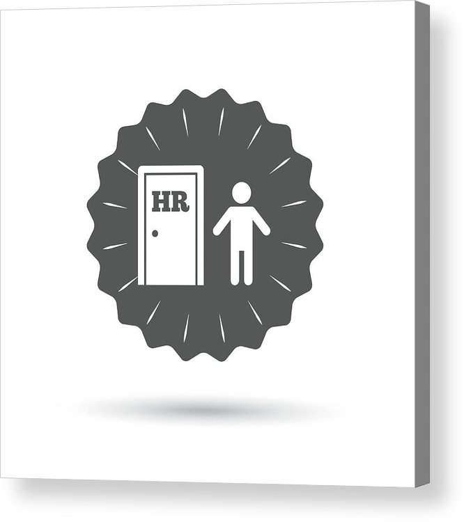 666x750 Human Resources Sign Icon Hr Symbol Acrylic Print